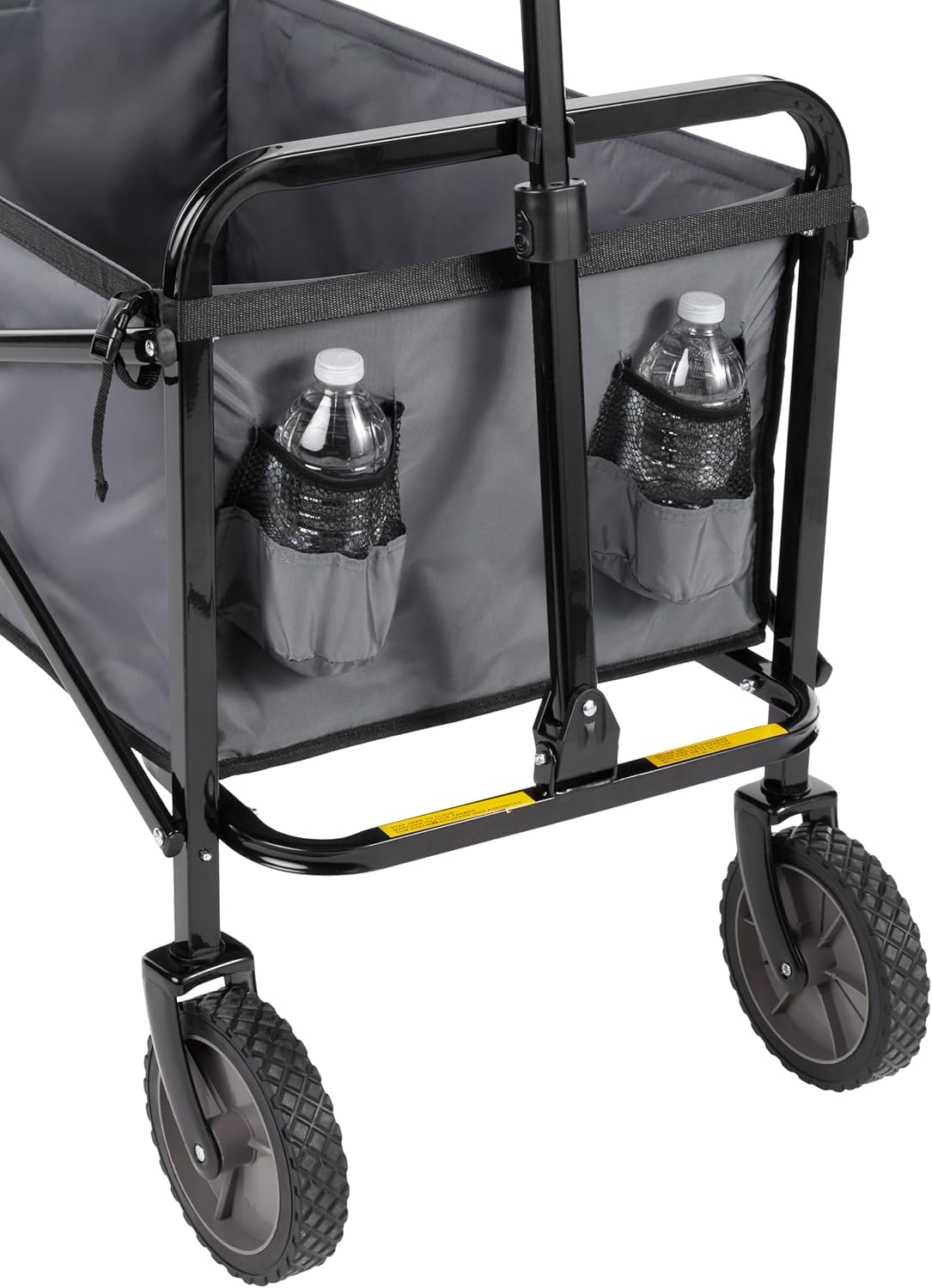 Detalle de Amazon Basics Chariot d’extérieur pliable pour jardinage — 70,1 x 103,89 x 50,8 cm, Gris