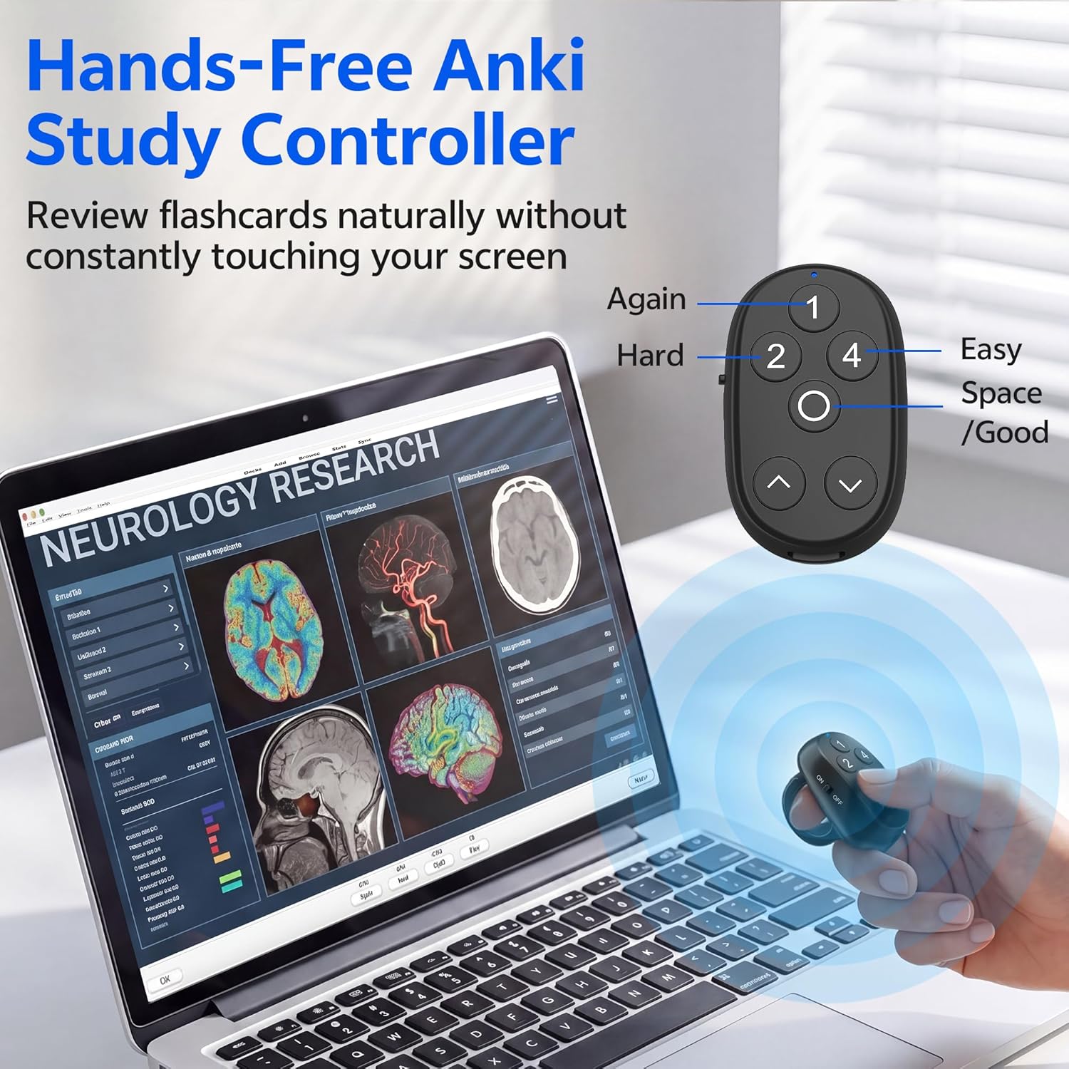 Detalle de BBSDA Anki remote clicker ring, 6-button