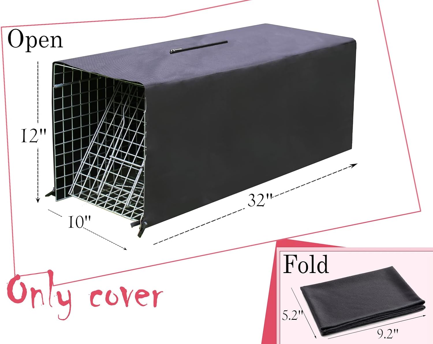 Detalle de Animal Trap Cage Cover, 600D Oxford Fabric