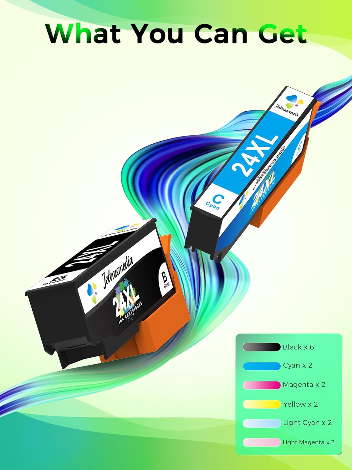 Thumbnail 3 de Kit 24XL compatibili per Epson Expression Photo (XP-55/XP-750/XP-760/XP-850/XP-860/XP-950/XP-960/XP-970), 16 cartucce (Nero/Ciano/Magenta/Giallo e varianti)