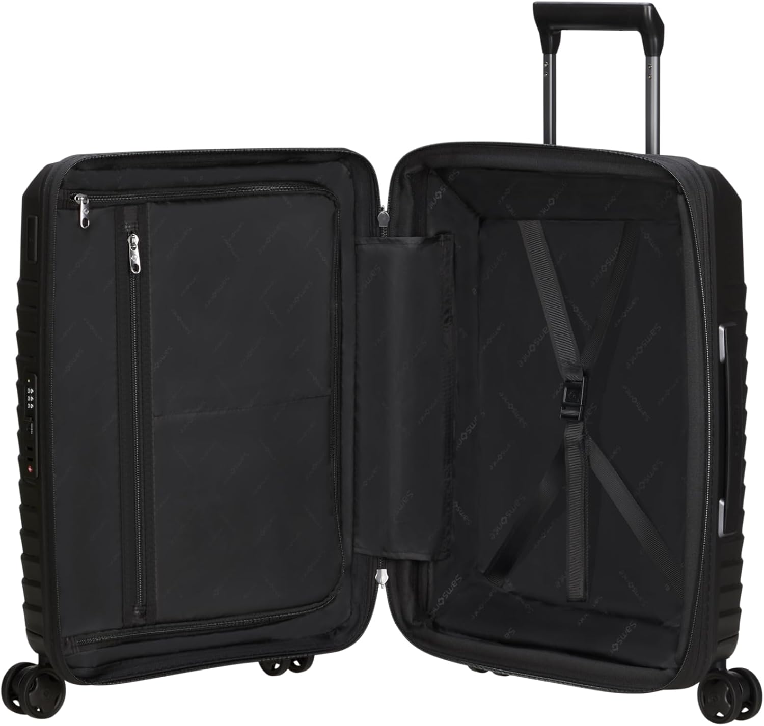 Detalle de Samsonite Intuo Spinner S: Erweiterbares Handgepäck 55 cm – Schwarz