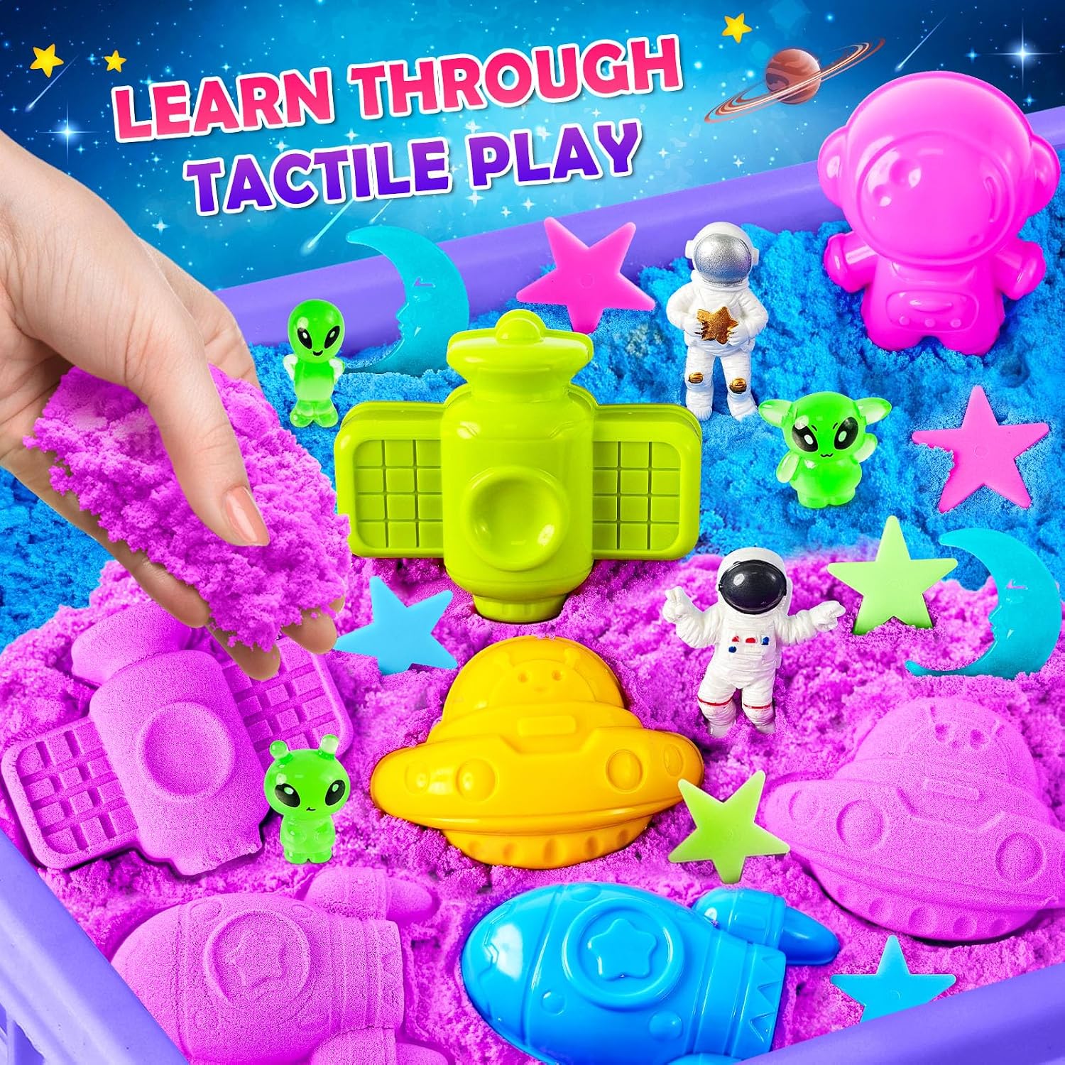 Detalle de Sensory Bin Space Kit with Play Sand
