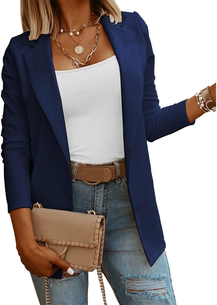 Detalle 2 de Womens Casual Long Sleeve Knit Blazer — Open Front