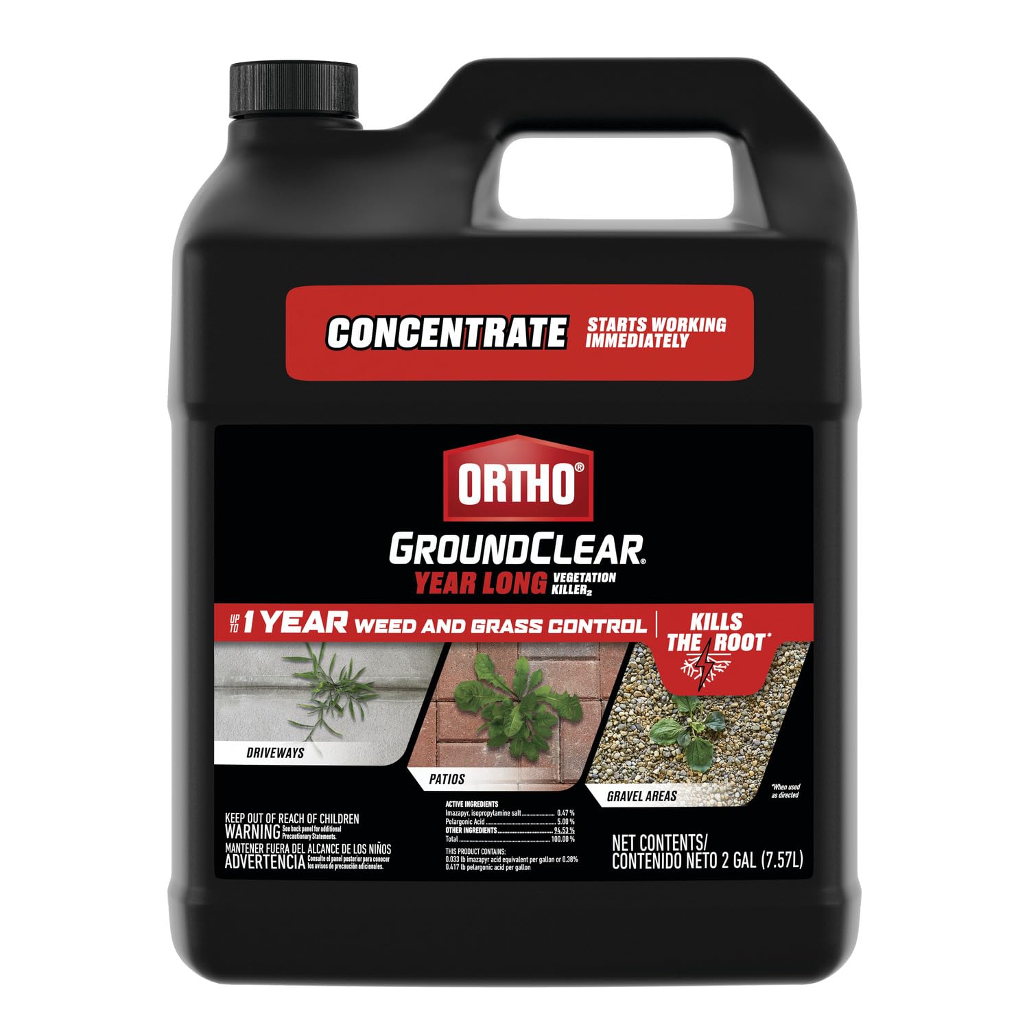 Detalle de Ortho GroundClear Year Long Vegetation Killer2 Concentrate, Miracle-Gro - 4657205, 2 gal.