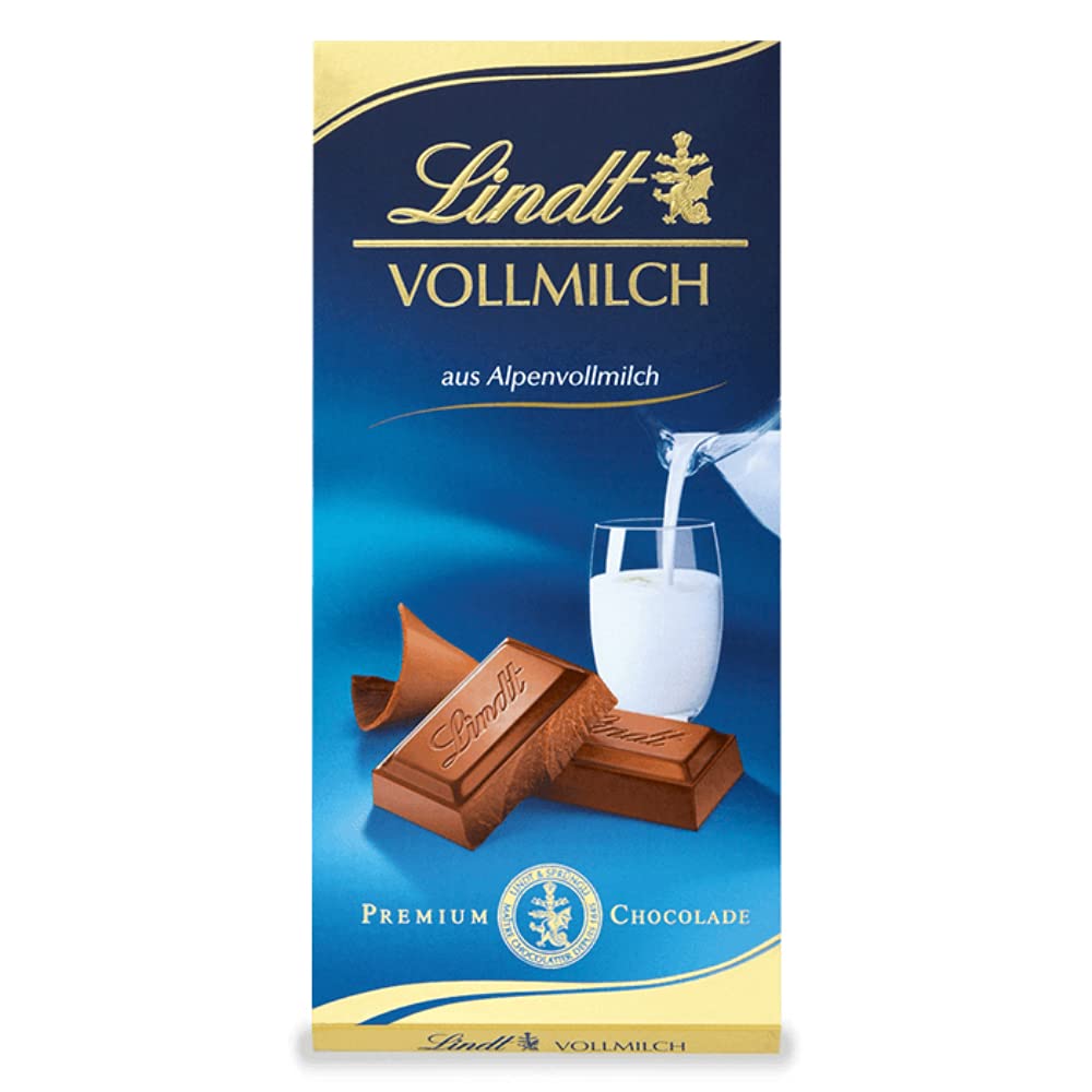 Detalle 2 de Lindt Schokolade Edel-Nougat Tafel 5 x 100 g – Vollmilch-Schokolade mit Haselnussnougat