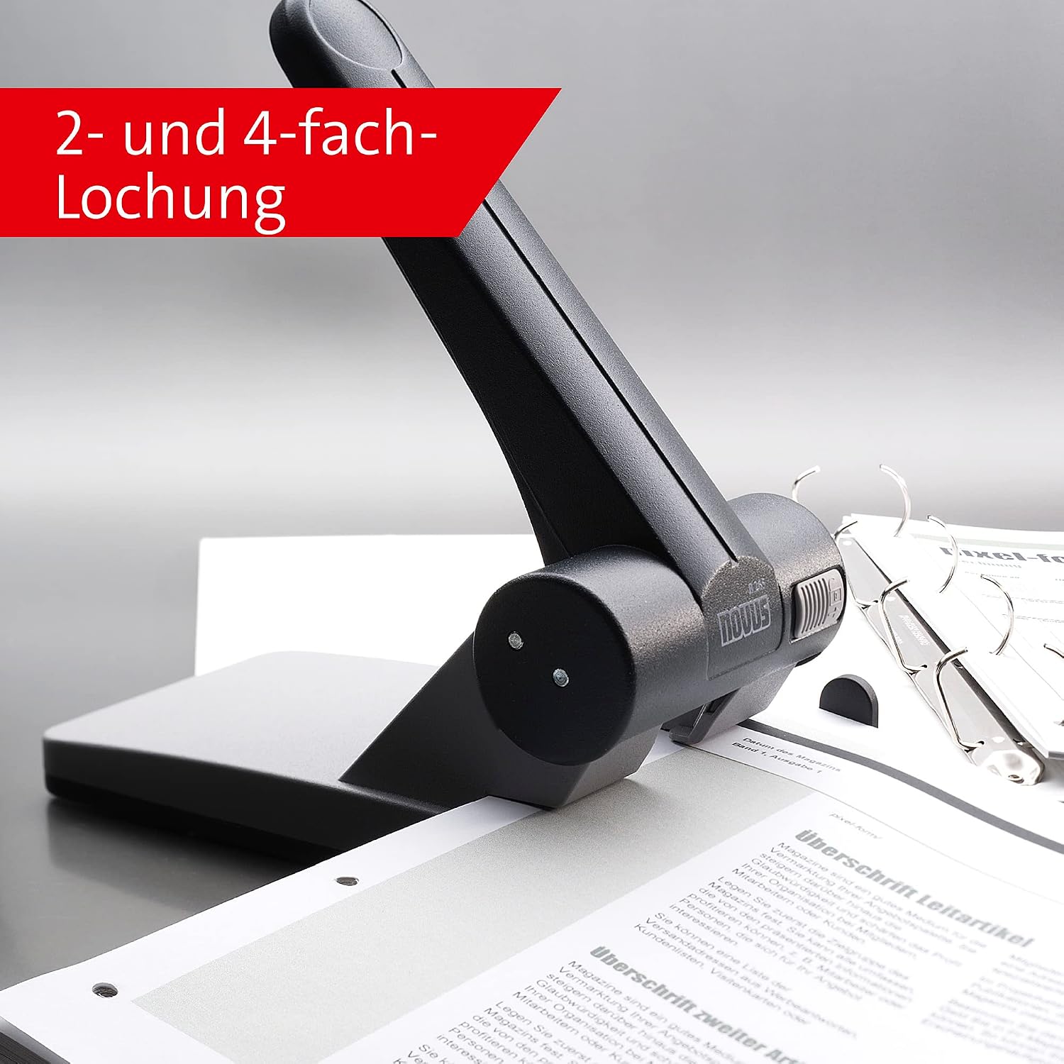 Thumbnail 3 de Novus B 265 Locher – robuster Registraturlocher aus Metall für bis zu 65 Blatt
