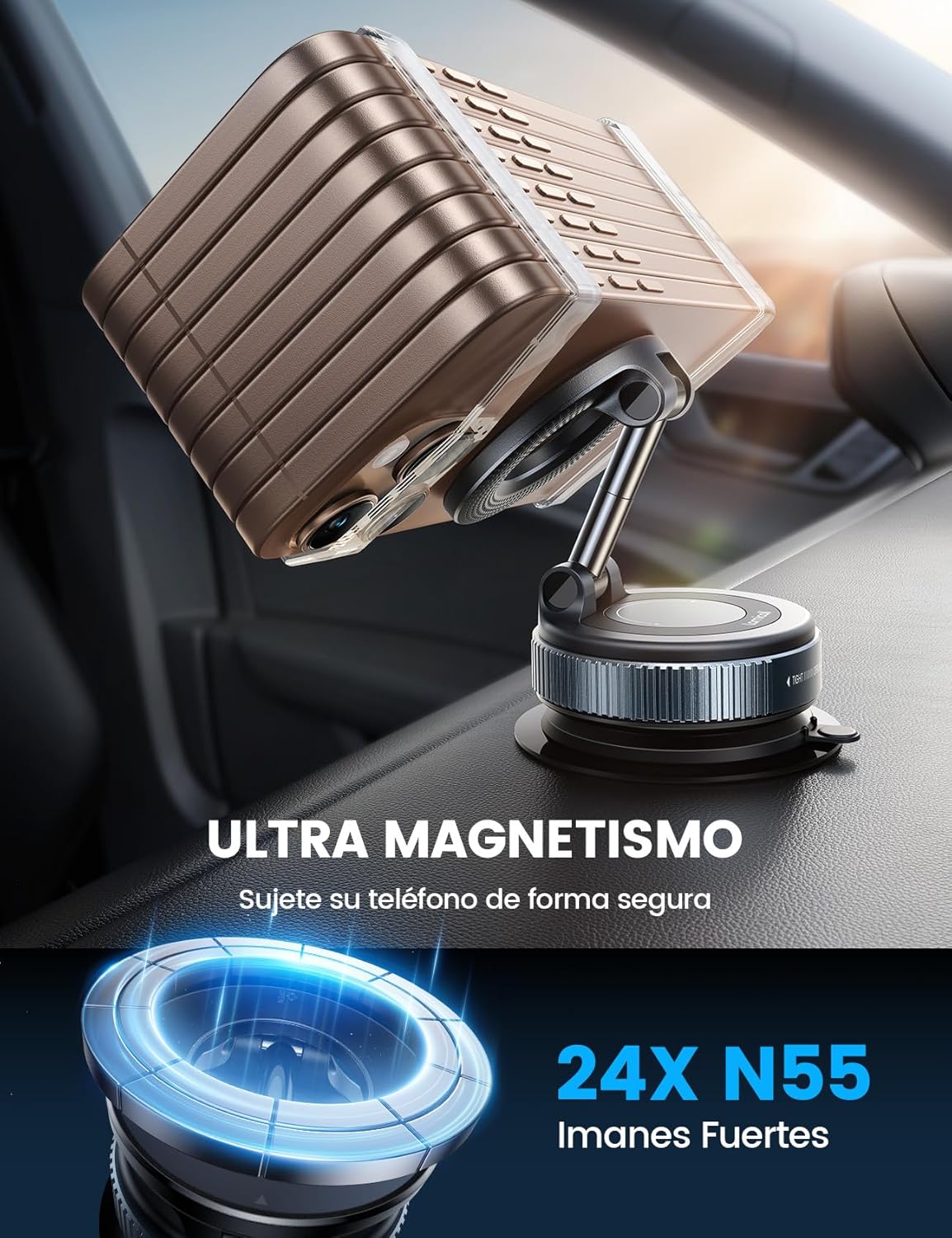 Thumbnail 4 de Lamicall Soporte Móvil Coche MagSafe 24 imanes