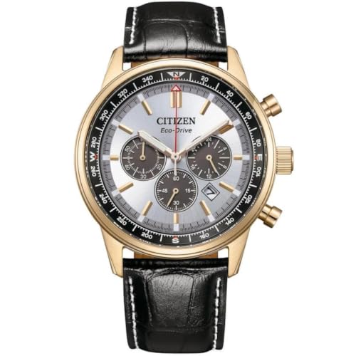 Detalle de Citizen CA4723-03A Eco-Drive Cronografo Solare da Uomo in Acciaio Inox Oro Rosa 42 mm