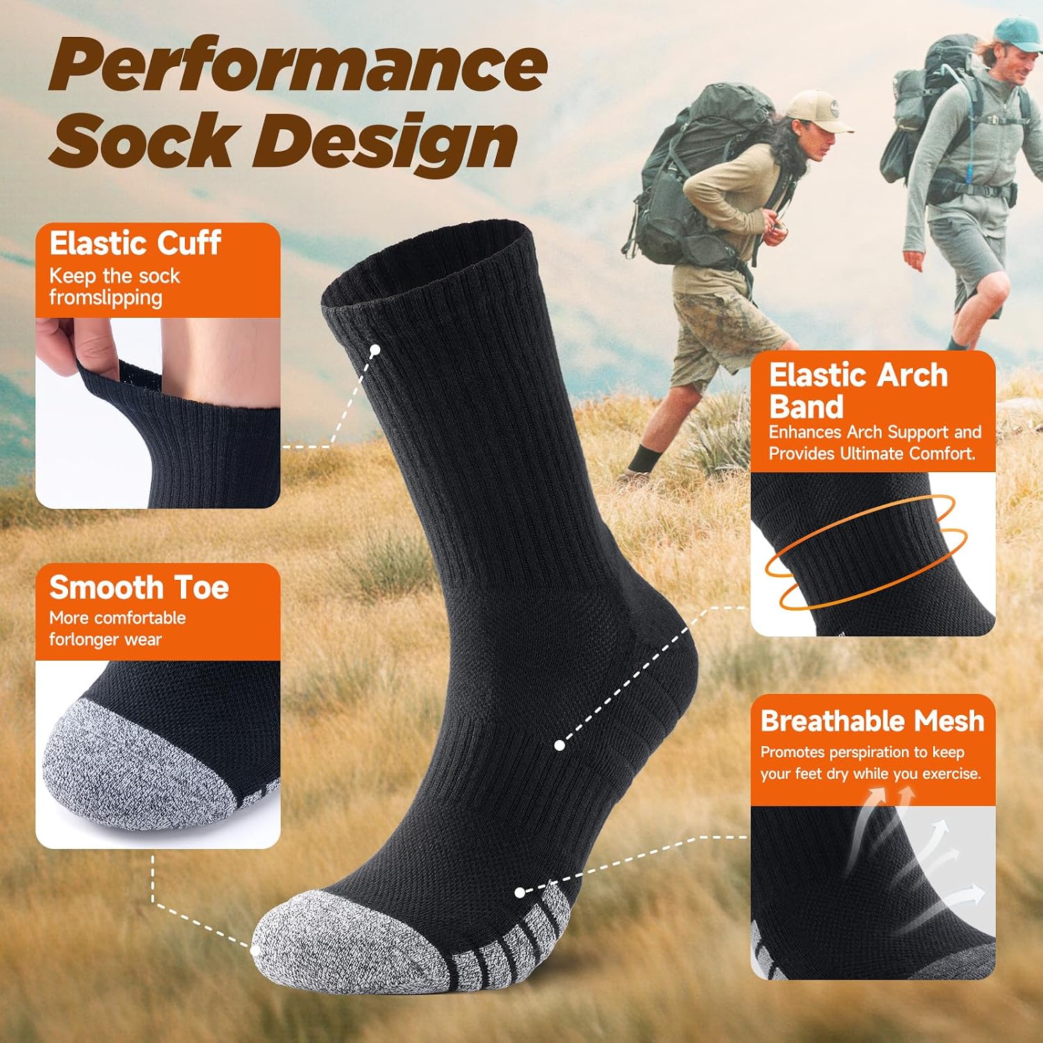 Thumbnail 2 de PULlOU hiking socks 35–38 47–50