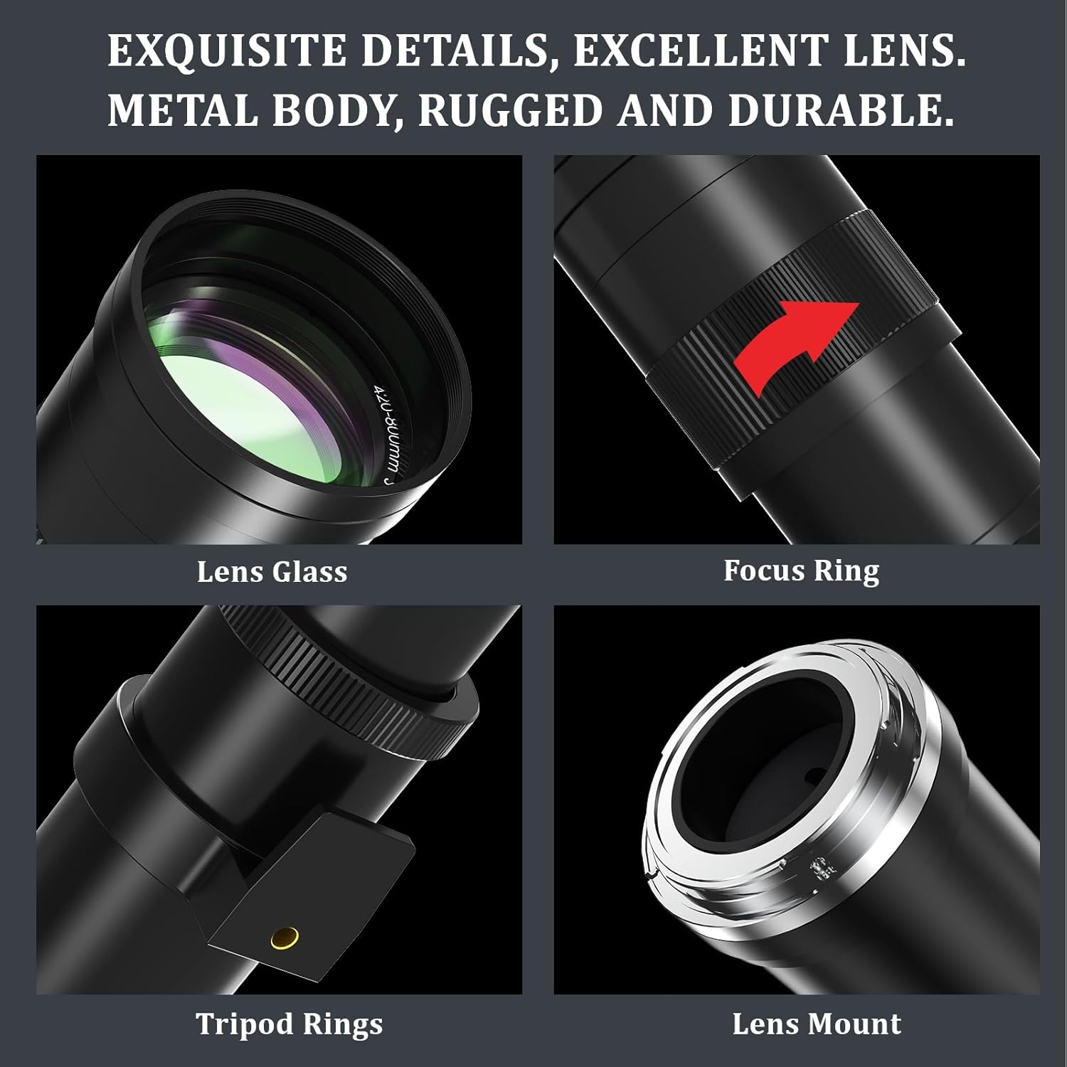 Thumbnail 3 de 420-800mm f/8.3 Super Telephoto Lens for Canon EF/EF-S – Full-Frame Manual Zoom, White