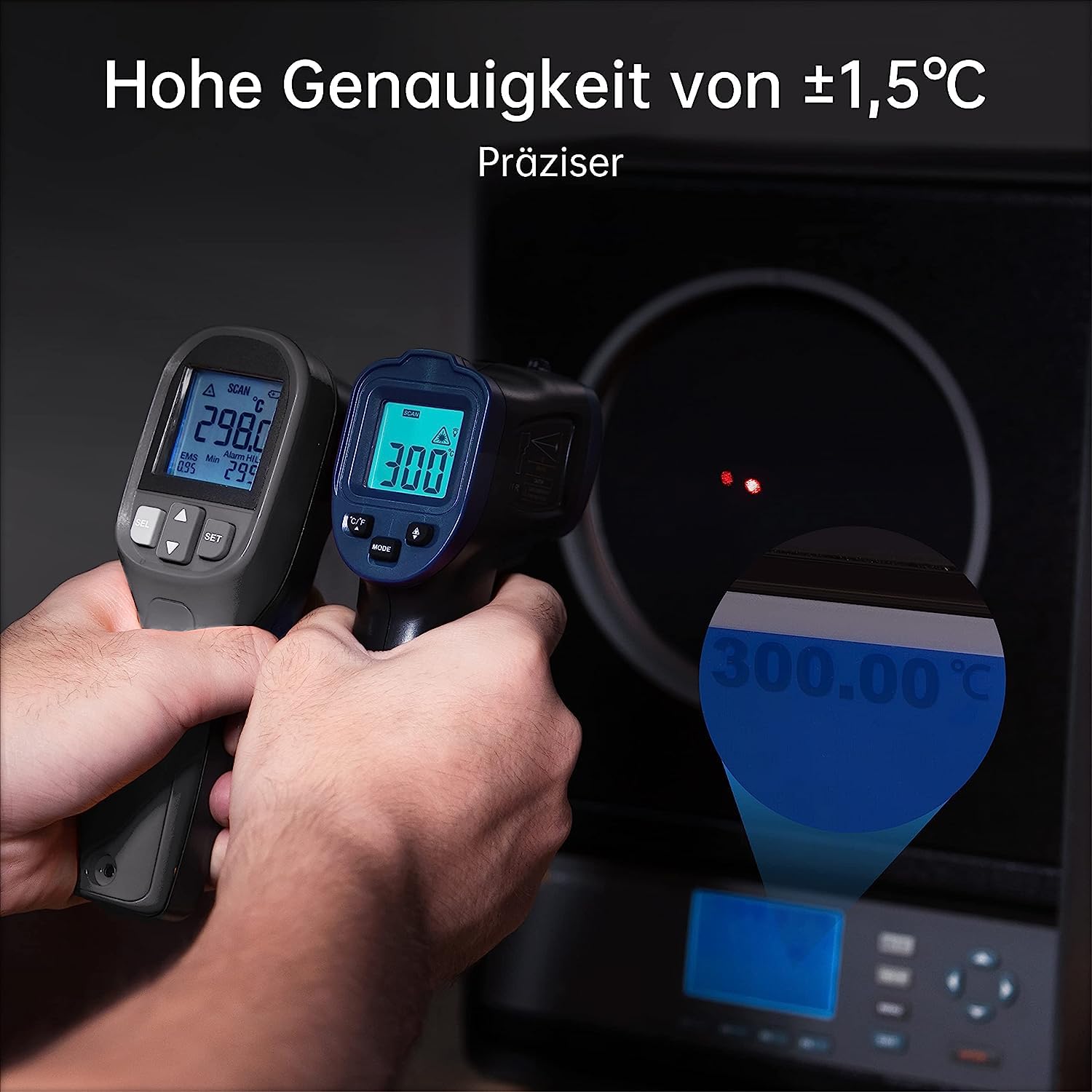 Detalle 2 de ERICKHILL Infrarot-Thermometer −50–600 °C 🌡
