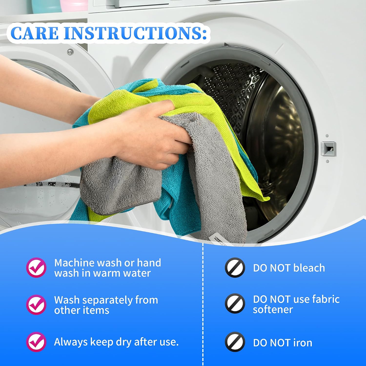 Thumbnail 6 de FIXSMITH Microfiber Cleaning Cloths 12 x 16 in