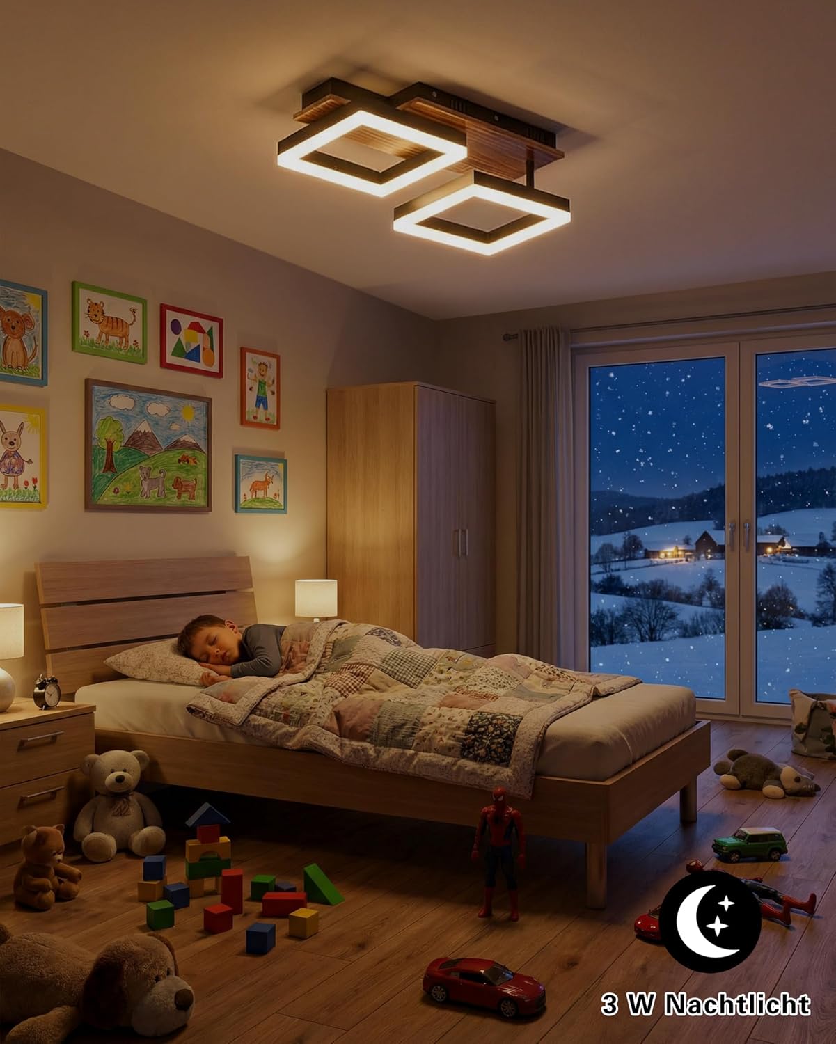 Thumbnail 3 de Meloweel LED Deckenlampe Holz