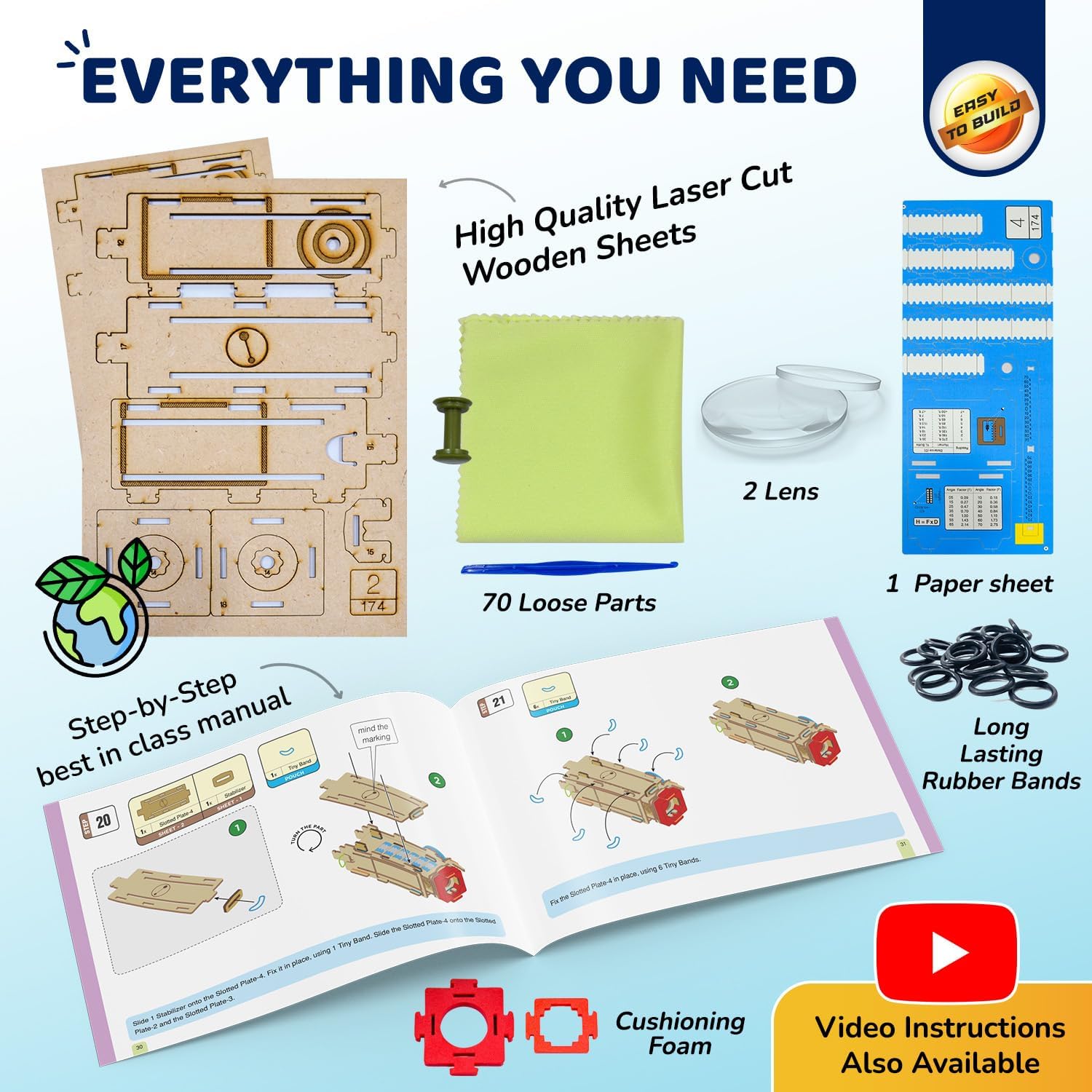 Detalle 1 de Smartivity DIY Telescope STEM Toy for Ages 8–14