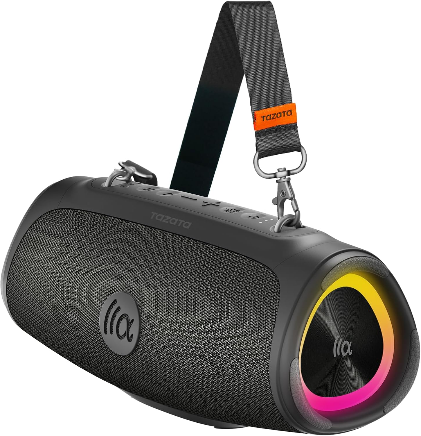 Detalle de TAZATA Boomblaster Mini: 90W Outdoor Bluetooth-Lautsprecher mit Powerbank & Broadcast-Funktion
