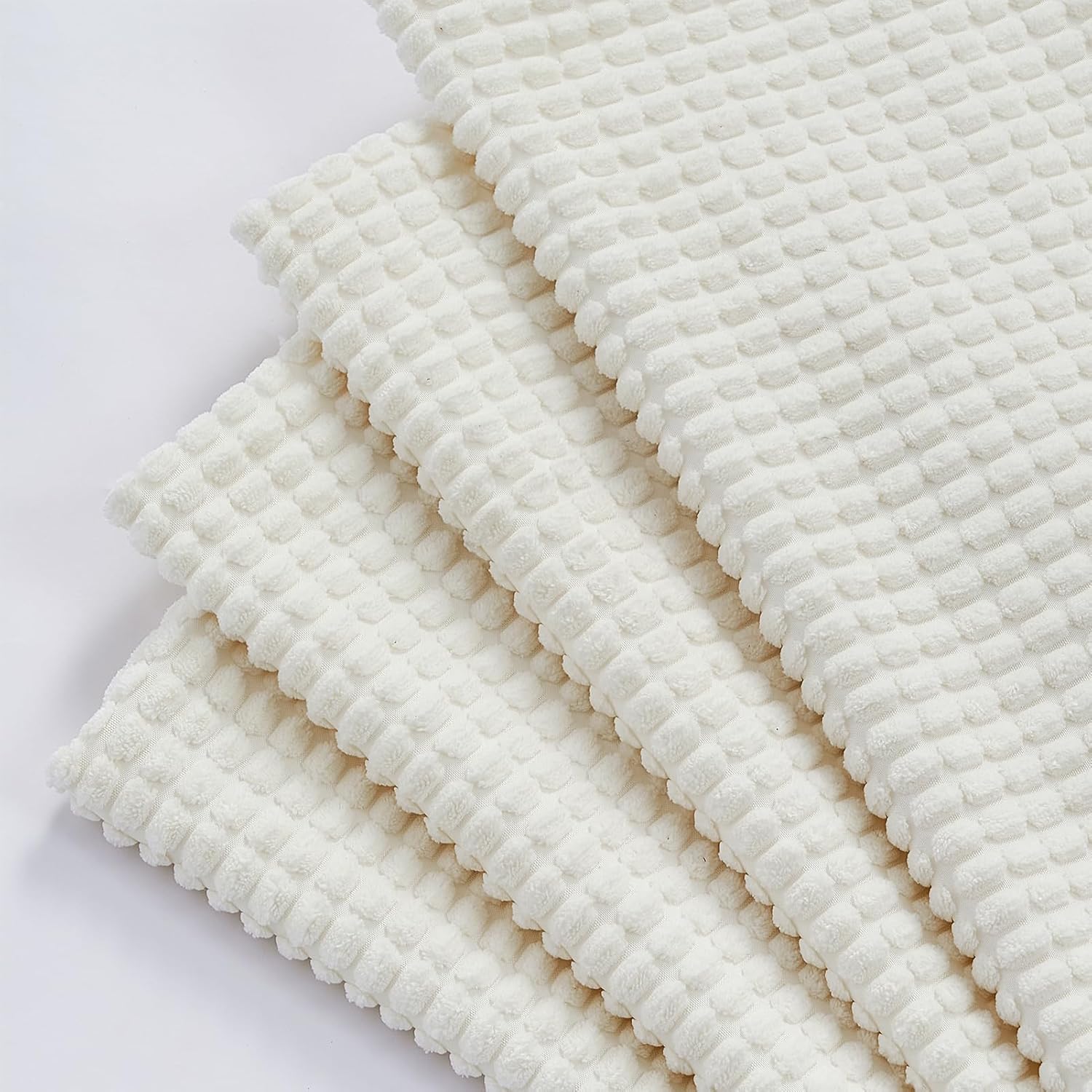 Thumbnail 6 de Topfinel Kissenbezug 40x40 cm Creme Weiß – 4er Set aus Kordsamt
