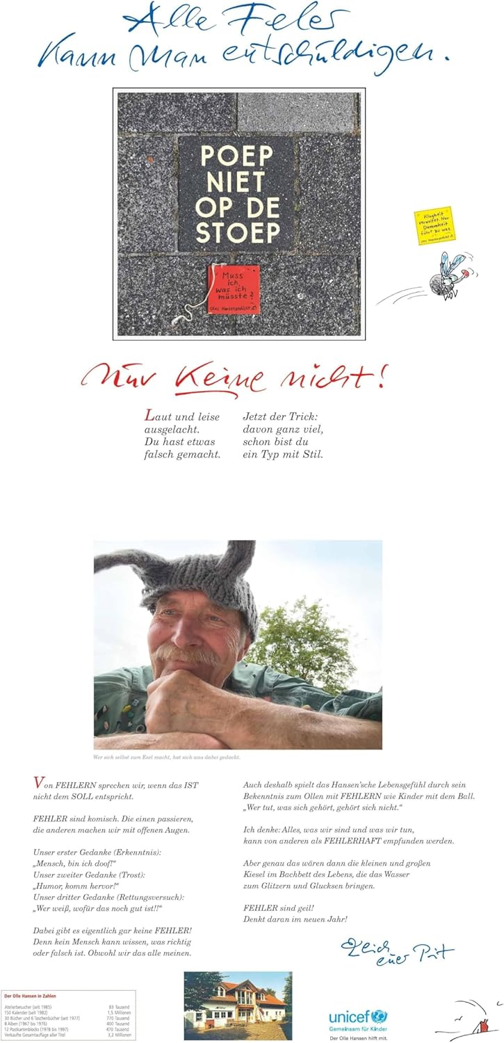 Thumbnail 2 de DUMONT „Der Olle Hansen“ 2026 Broschüren-Wandkalender (30 x 30 cm) mit Gedichten & Illustrationen von Peter-T. Schulz