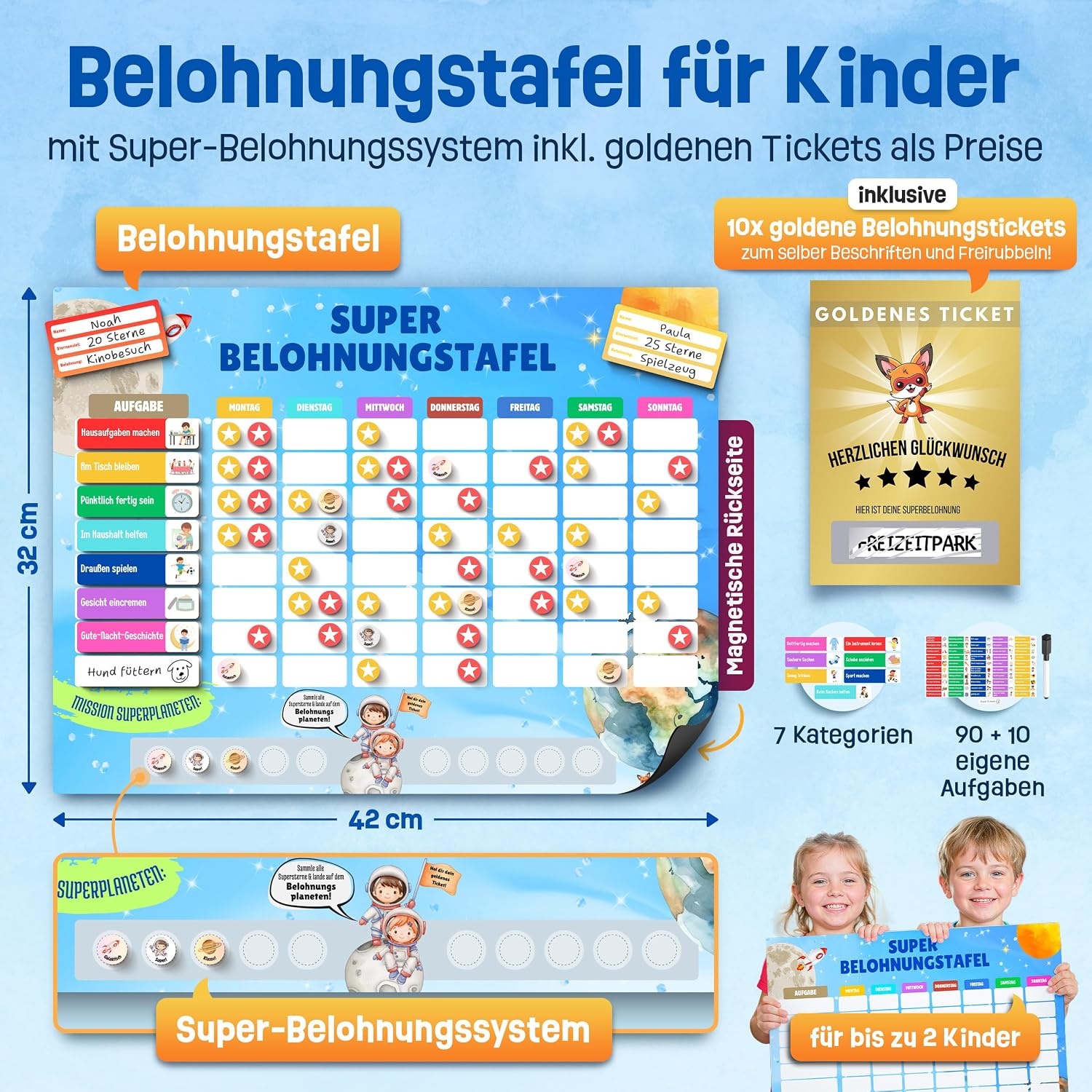 Detalle 2 de Lernhelden Belohnungstafel 100 Aufgaben 🧩