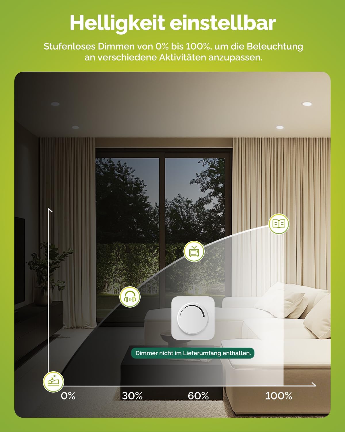 Thumbnail 2 de Fondiiz LED-Einbaustrahler Set 20er 230V, dimmbar, 6W, 700lm, 2700/4000/6000K, IP44
