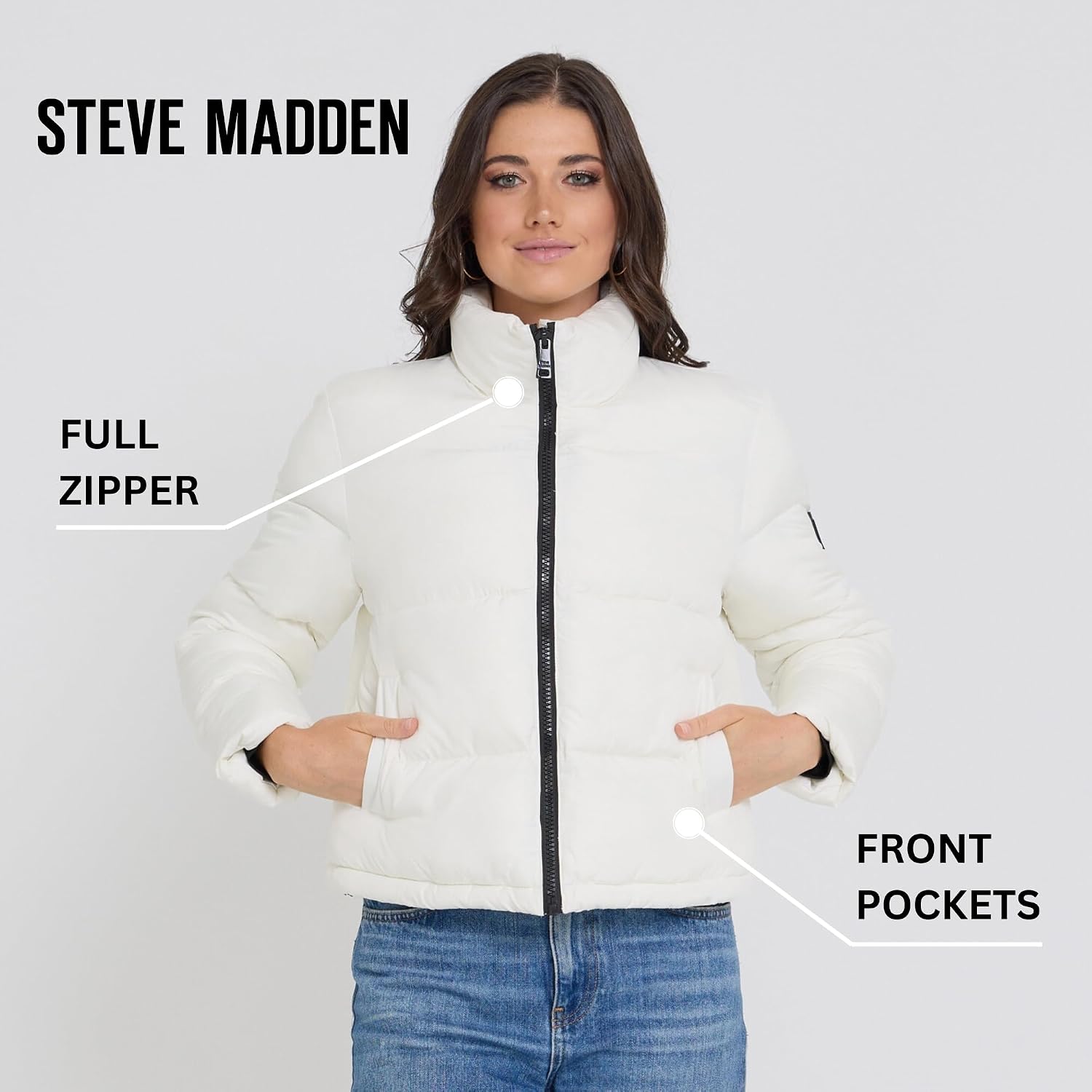 Thumbnail 5 de Steve Madden Cropped Puffer Jacket
