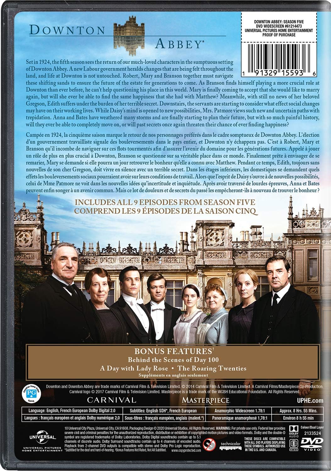 Thumbnail 1 de Downton Abbey: Season Five DVD, Bilingual, 3-Disc Drama