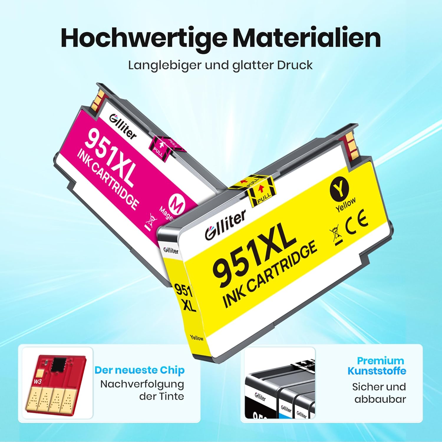 Thumbnail 3 de Glliter 950XL 951XL Druckerpatronen 4er-Pack