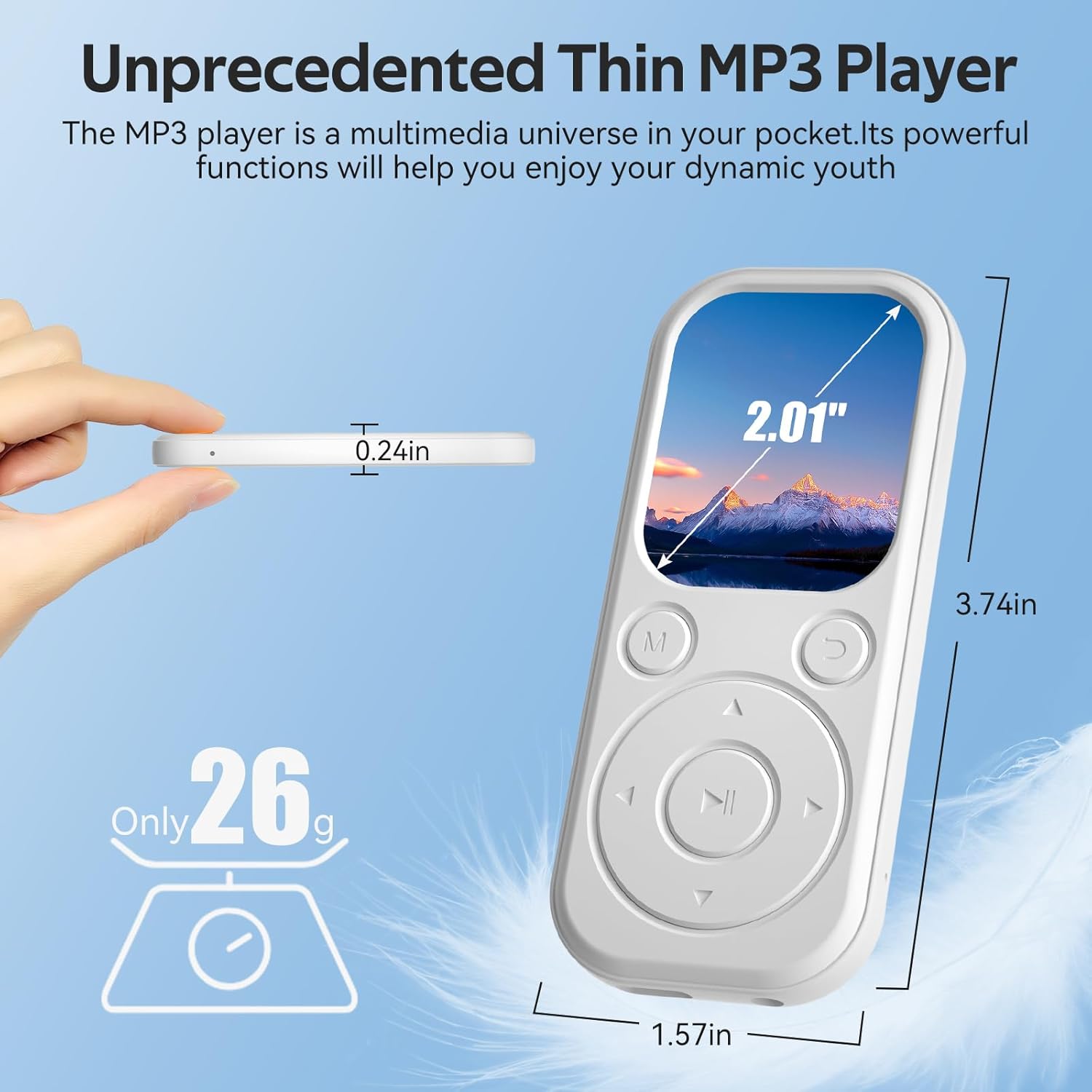 Thumbnail 2 de Olycism 64GB MP3 Player with Bluetooth – 2.01" Display, HiFi Sound, FM Radio, and More