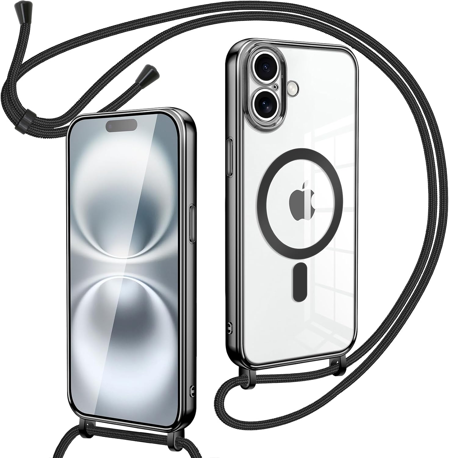 Detalle de Oelrstfe Cover Magnetica Trasparente con Cordino per iPhone 17 – Protezione sottile e stile magnetico