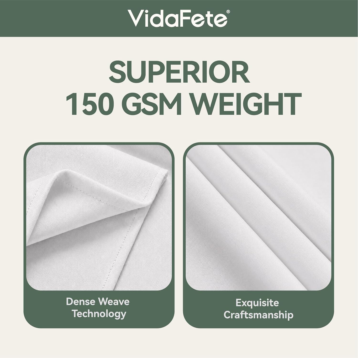 Detalle 2 de VidaFete Polyester Tablecloth, 90 x 156 inches