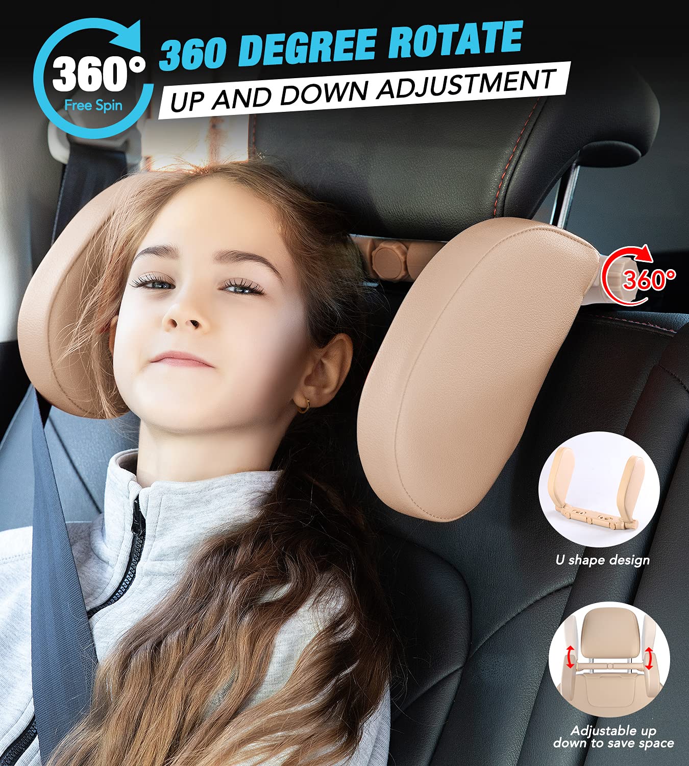 Detalle 1 de JZCreater Car Headrest Pillow