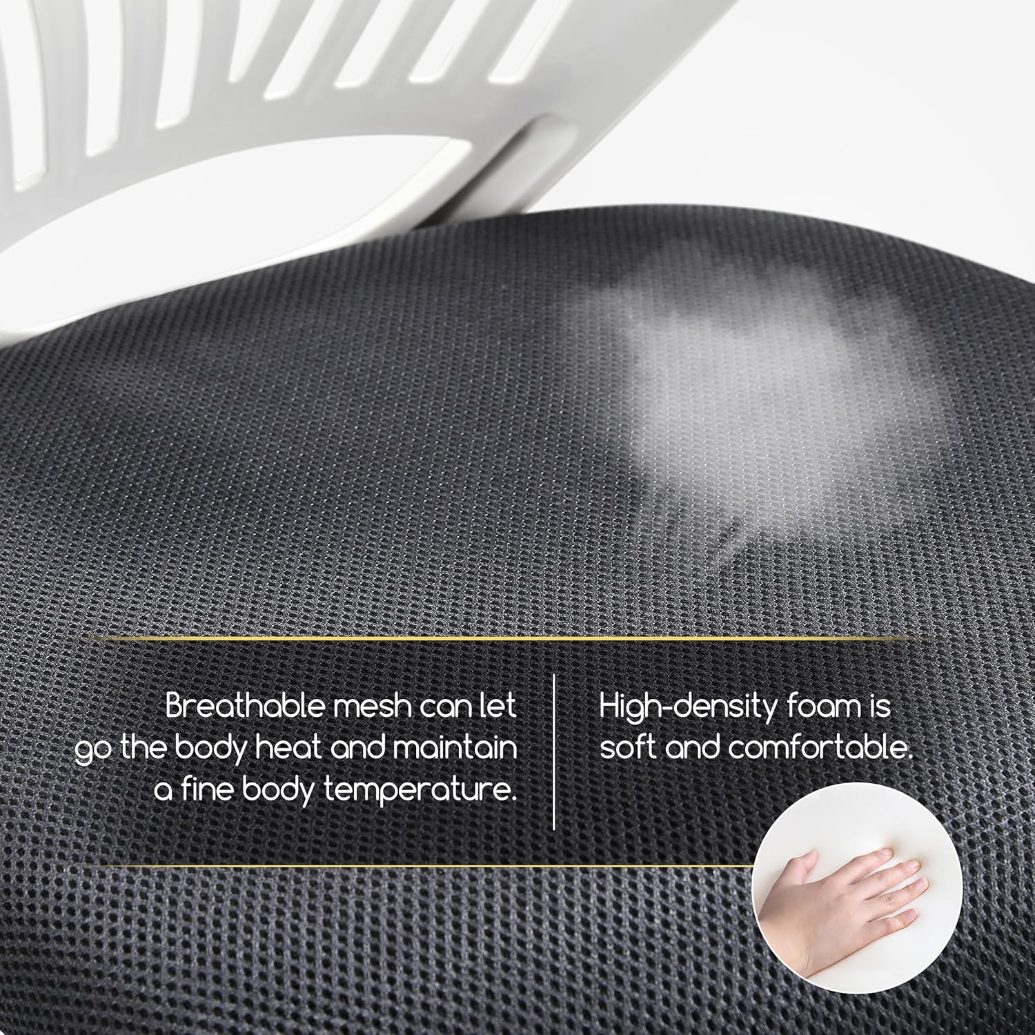 Thumbnail 5 de Yaheetech Sedia Ufficio Ergonomica senza Braccioli – Schienale a S, Altezza Regolabile e Portata 136 kg, Grigio Scuro