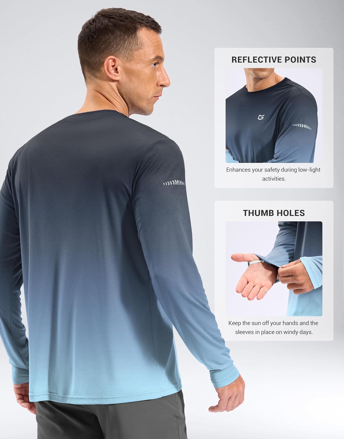 Detalle 1 de Men's Sun Protection Swim Shirt UPF 50+