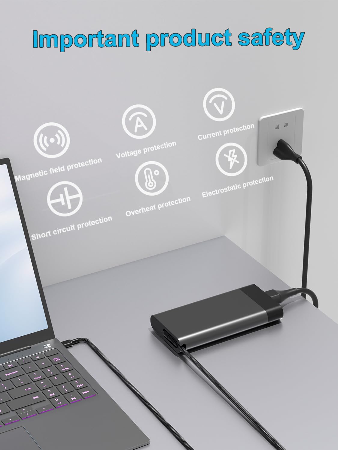Thumbnail 6 de 65W USB‑C Laptop-Ladegerät Netzteil für viele HP Modelle (u. a. EliteBook/ProBook x360, Spectre, ENVY x360)