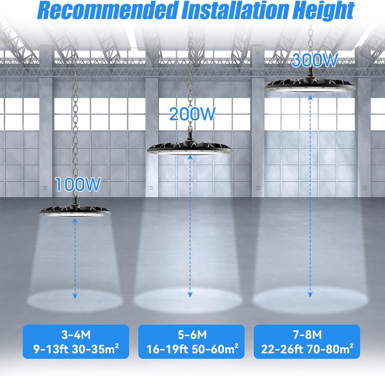 Thumbnail 3 de Royana 200W UFO LED Workshop Lamp – 6500K Cool White, 20,000 lm for Industrial Spaces