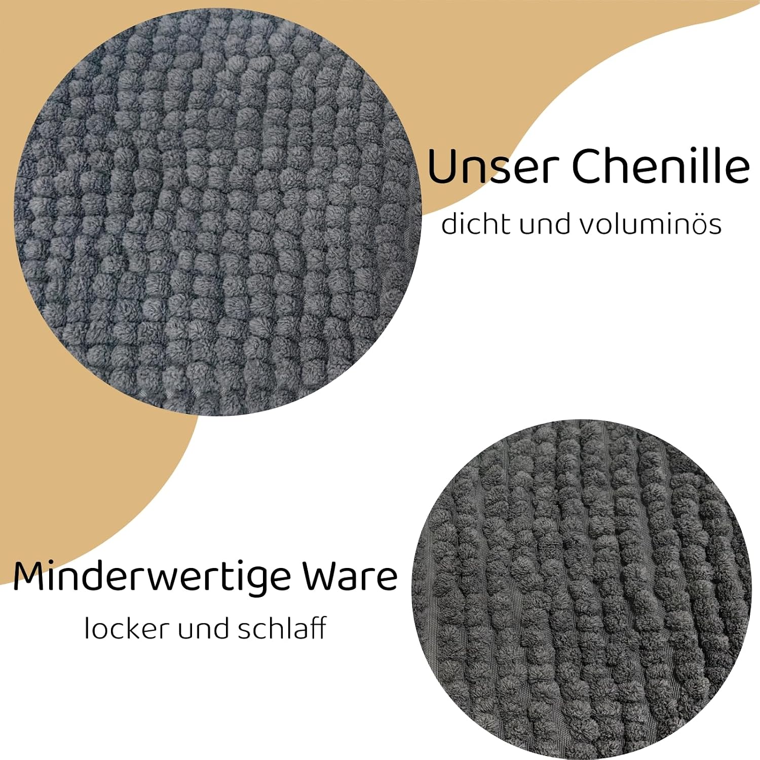 Thumbnail 6 de zeostmont Meerschweinchen Unterlage 60×40 cm mit Waschbeutel – waschbare Käfigeinlage für Meerschweinchen, Kaninchen und weitere Kleintiere (Dunkelgrau)