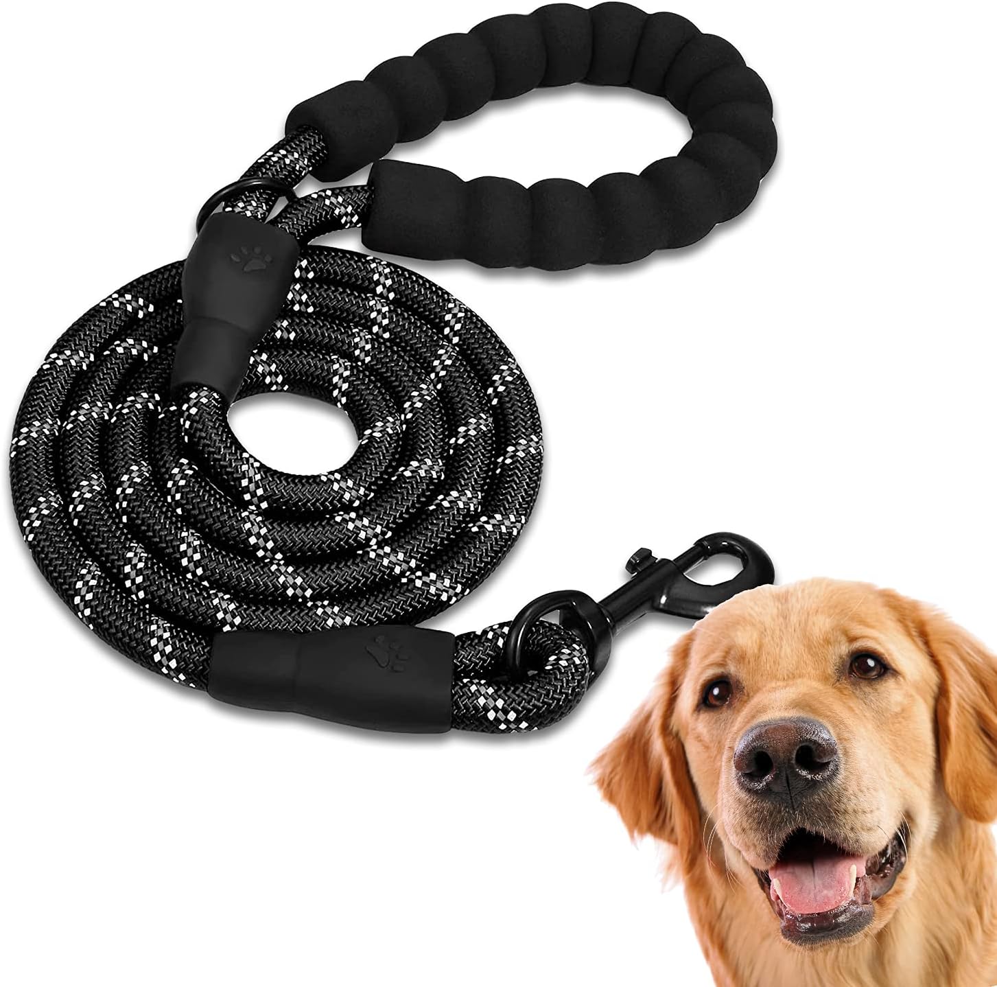 Thumbnail 6 de Edipets Hundeleine mit gepolstertem Griff, 360° Clip & reflektierend – 150 cm (Rosa)