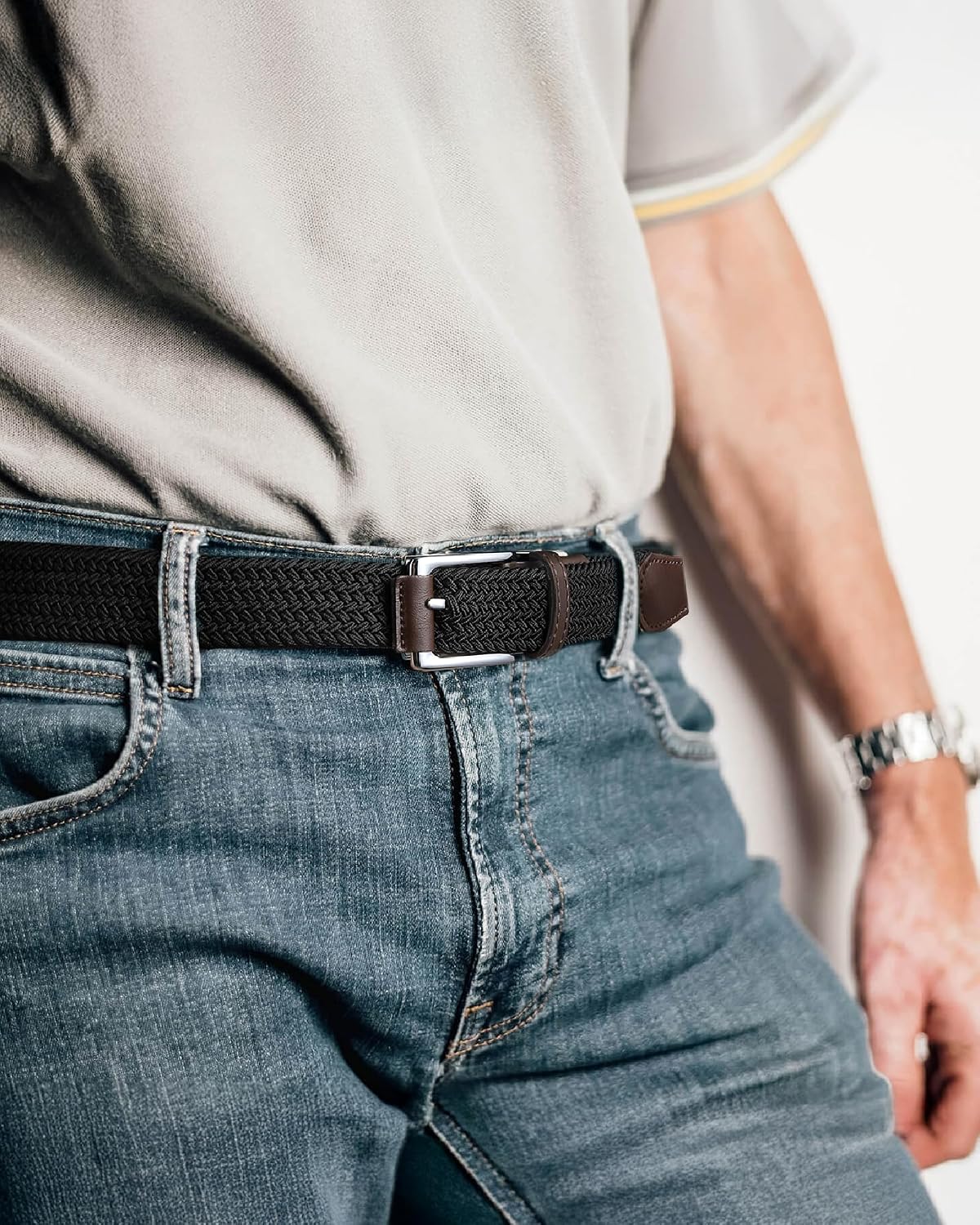 Detalle 2 de CHAOREN Stretch Golf Belt, Braided Nylon