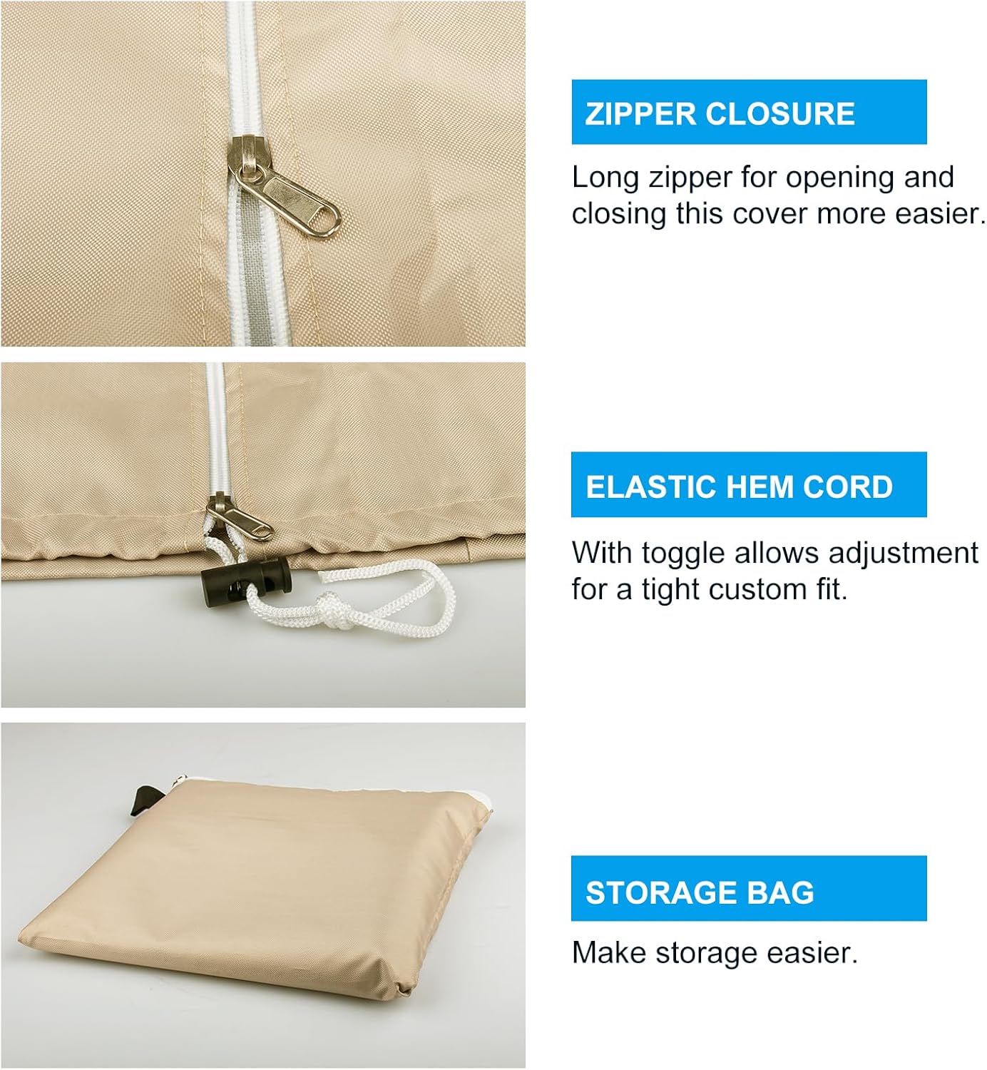 Thumbnail 4 de OKPOW Parasol Cover – Waterproof Heavy Duty Protection for 2.5m–4m Umbllas