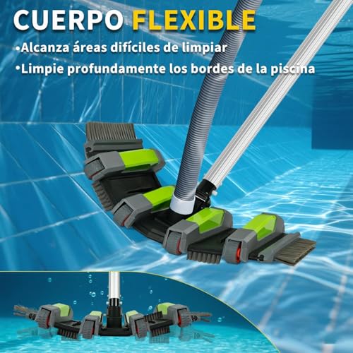 Detalle de Cepillo Aspirador ROMIVO 45 cm con ruedas: limpieza eficiente para tu piscina