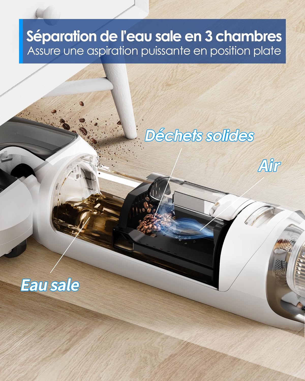 Thumbnail 2 de Tineco Floor One Stretch S6 : aspirateur laveur sans fil inclinable à 180° pour sols secs et humides