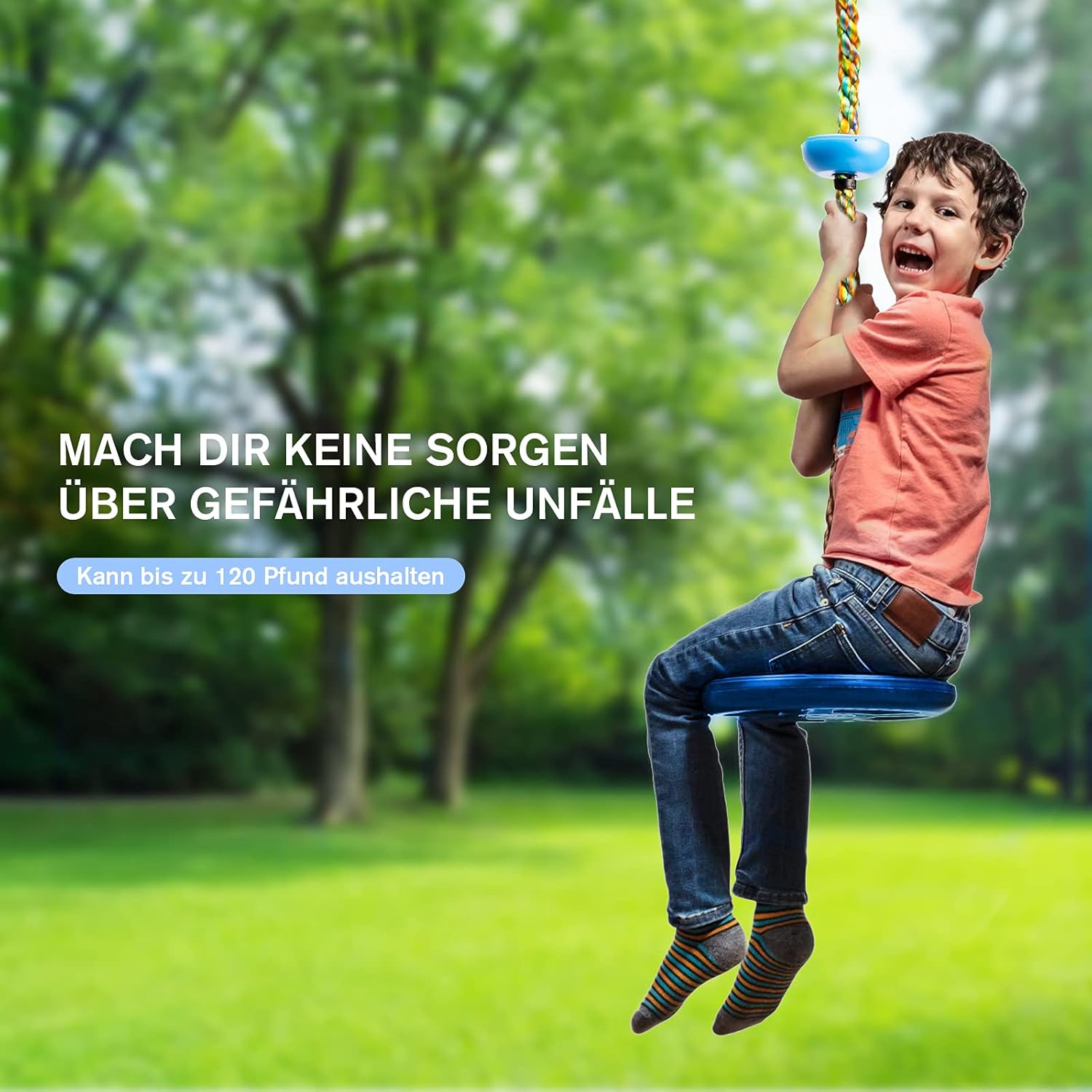 Detalle 1 de Katomi Kletterseil Schaukel Set mit Plattform und Sitz đ