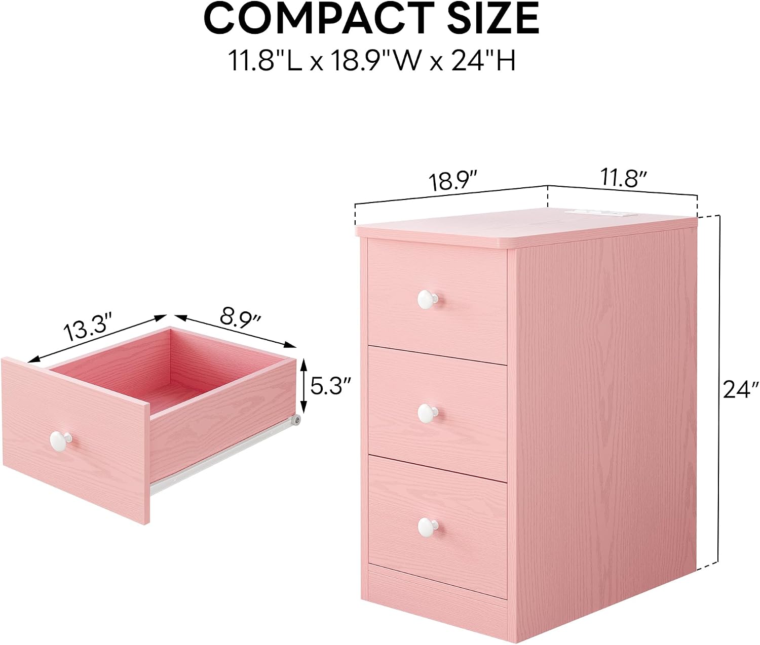 Detalle de LIKIMIO Nightstand Pink