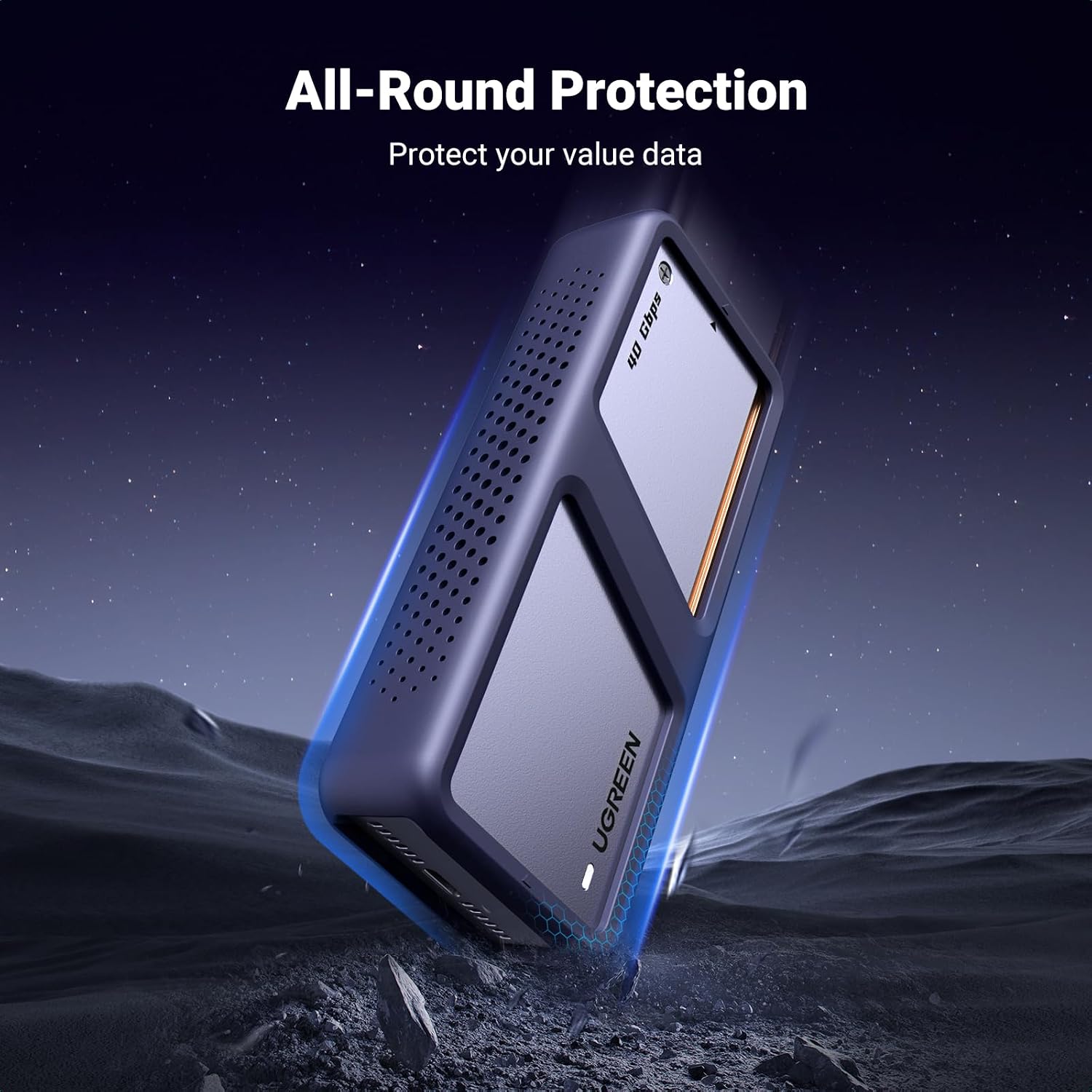 Thumbnail 6 de UGREEN 40Gbps M.2 NVMe SSD Enclosure with Cooling Fan (USB4/TB4, UASP & TRIM)