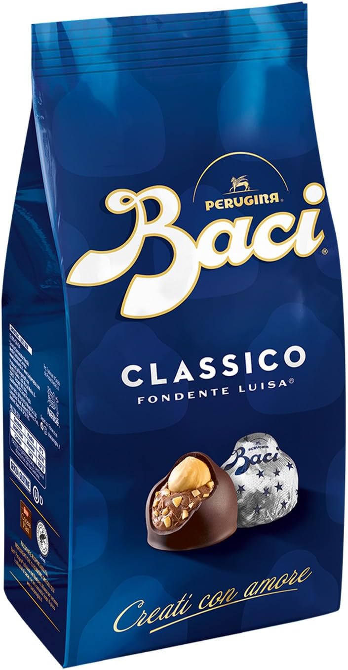 Detalle de BACI PERUGINA Classico Cioccolatini Fondenti al Gianduia, Sacchetto 400g