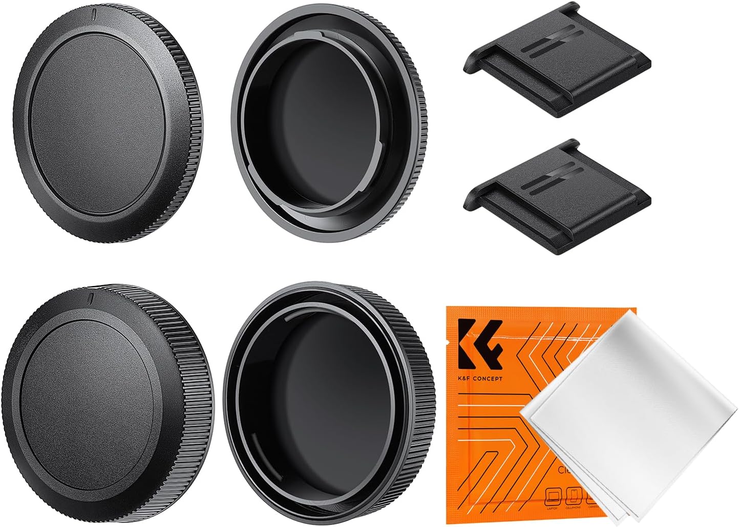 Detalle de K&F Concept Body Cap + Rear Lens Cap for Canon RF Mount Cameras