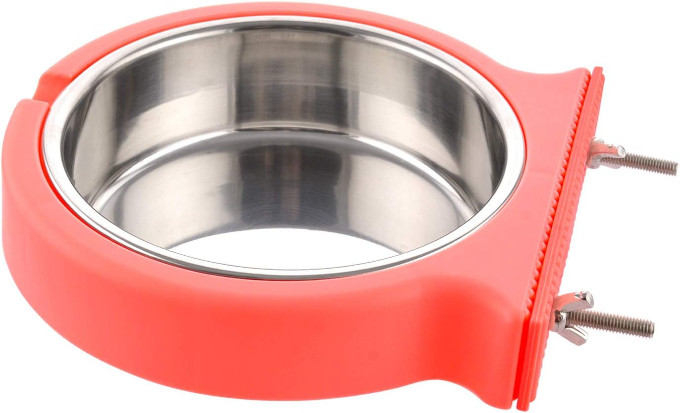 Detalle de MOACC Crate Dog Bowl with Removable Stainless Steel Bowl – 800ml Pink