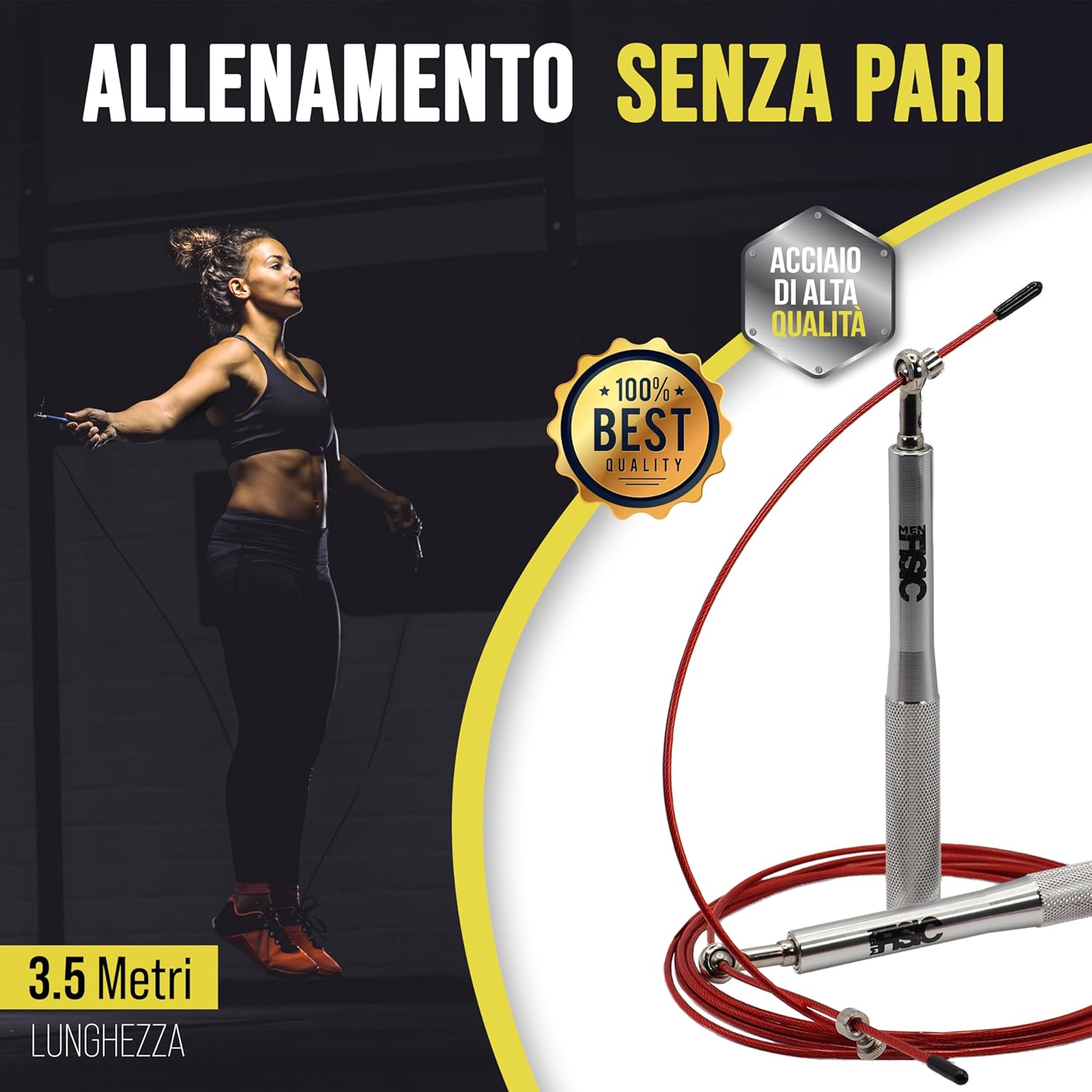 Thumbnail 5 de DISTOCK Corda per saltare professionale da palestra 3,5 m per crossfit e double under