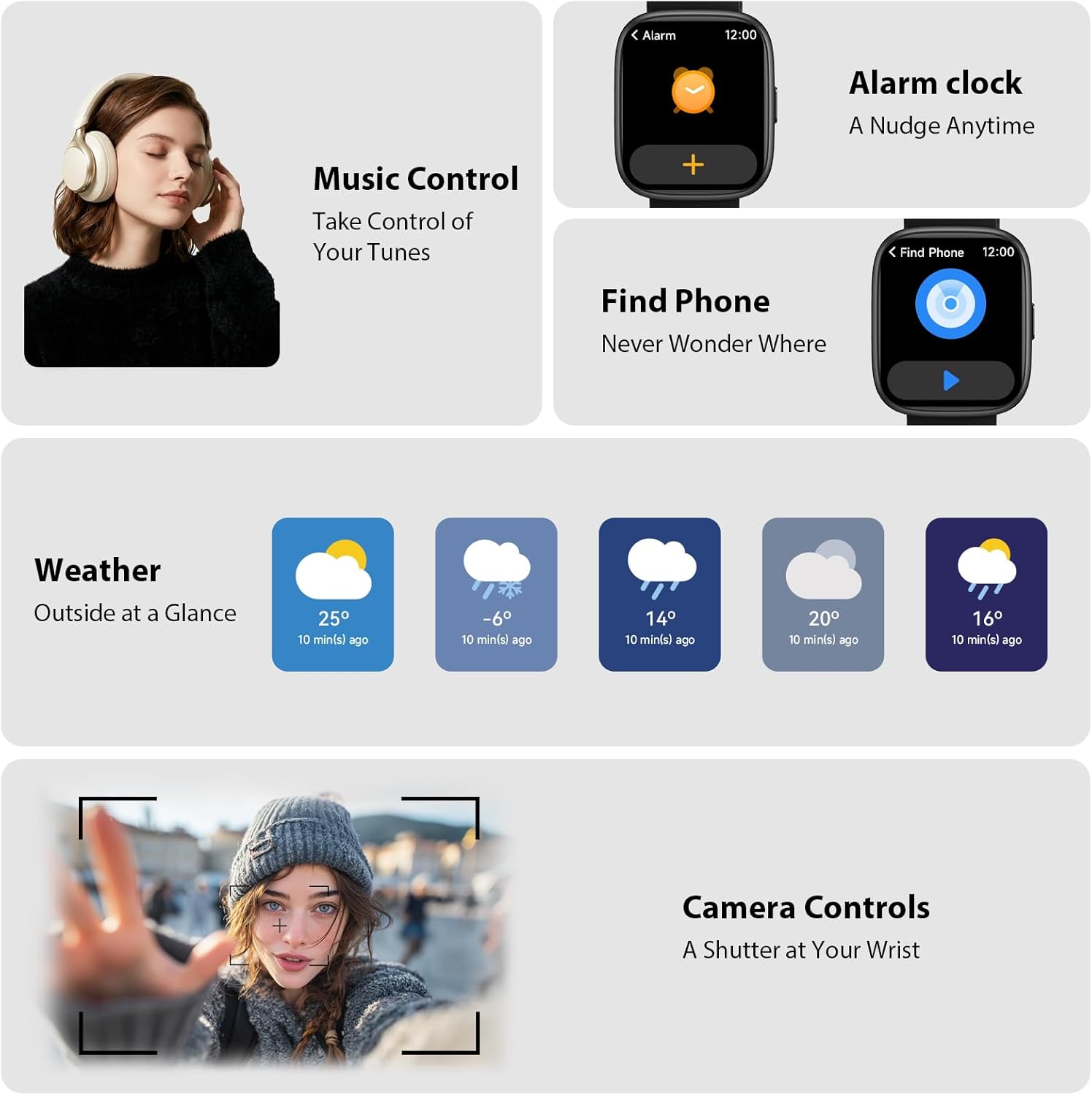 Thumbnail 6 de Alexa Smart Watch for Men and Women — 1.83" HD Fitness Watch with Bluetooth 5.3 Calling and 110+ Sports