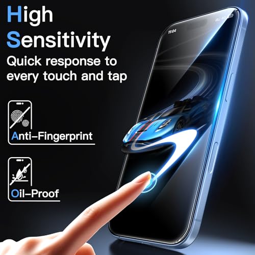 Detalle 2 de JETech verre trempé pour iPhone 17, lot de 3, 9H, transparent HD