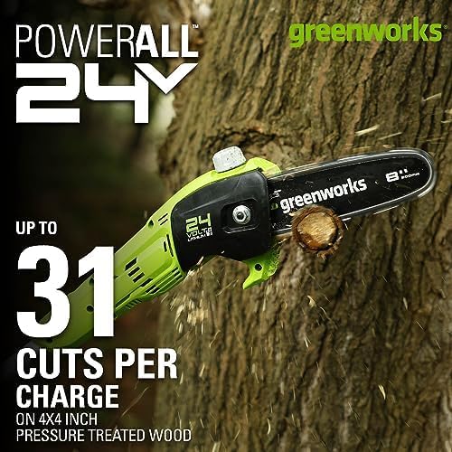 Detalle 2 de Greenworks Cordless Pole Saw 8-Inch Bar